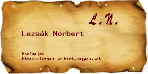 Lezsák Norbert névjegykártya